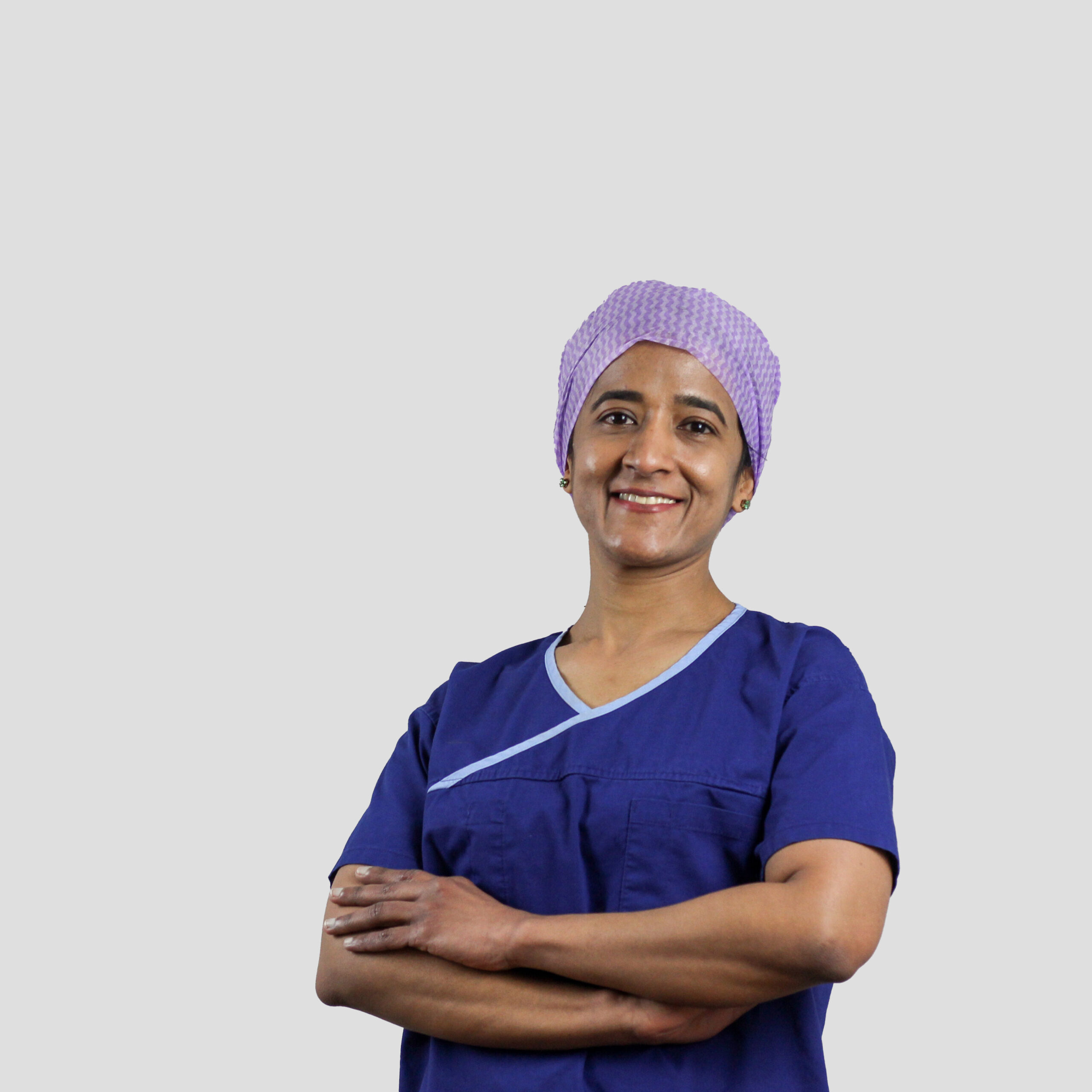 Dr Priya Rajagopal's image in surgical dress